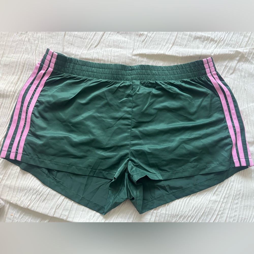 Women's Green Shorts with Pink Accents
